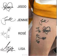 Tatto Of A Blink Tattoo Army Jennie And Lisa Tatto