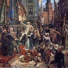Po pierwsze na obrazie matejko umieścił przedstawicieli prawie wszystkich warstw społecznych i wyznań ówczesnej polski. Jan Matejko Konstytucja 3 Maja Reprodukcja