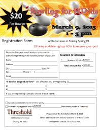 funds registration form bowling