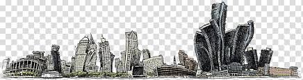 Skyline City Detroit Drawing Cartoon Fotolia Human Settlement Architecture Blackandwhite Transparent Background Png Clipart Hiclipart Chicago skyline hand drawing illustration. skyline city detroit drawing cartoon