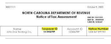 To obtain your tax id (ein) in north carolina start by choosing the legal structure of the entity you wish to get a tax id (ein) for. Notice Payments Online Filing And Payments