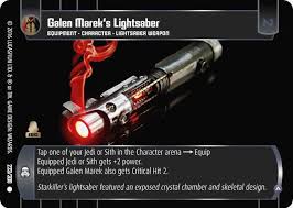 Check spelling or type a new query. Galen Marek S Lightsaber A Card Star Wars Trading Card Game