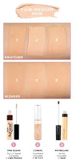 Shade Matcher Concealer Swatches For Benefit Maybelline