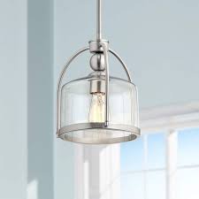 Kichler Omerta 9 1 2 Wide Brushed Nickel Mini Pendant 42v74 Lamps Plus Brushed Nickel Light Fixtures Brushed Nickel Pendant Lights Kitchen Pendant Lighting