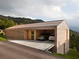 Dietrich Untertrifaller Recesses Garage Into Wooden Hill Edge Residence In Austria Minimalist House Design House Design Modern Architecture