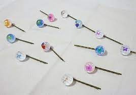 soraha レジンハンドメイドアクセサリー ビー玉レジンヘアピン ハンドメイド レジン アクセサリー ハンドメイド アクセサリー