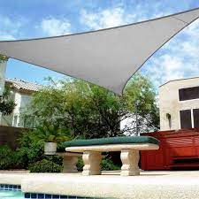 Shade&Beyond Patio Yard Garden Lawn Triangular Sun Shade Sail Shade Sail Light Grey Outdoor UV Sun Shade For Patio Yard Garden Lawn - Shade Sail Awnings