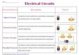 Electrical Circuit Chart Electric Circuits For Kids