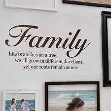 5 out of 5 stars (40) $ 6.50. Amazon Com Family Like Branches On A Tree Quote Lettering Decal Wall Decal Chestnut Brown Arts Crafts Sewing