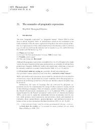 Pdf The Semantics Of Pragmatic Expressions Maj Britt Mosegaard Hansen Academia Edu