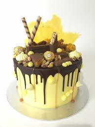 Yellow Honeycomb Drip Cake Cake Drippy Cakes Cupcake Cakes