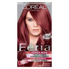 L Oreal Paris Feria High Intensity Shimmering Color Power Red R57 Intense M Auburn 1 Kit Feria Hair Color Hair Color Red Hair Color