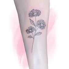 Attach the petals to the stamen with a glue gun; Top 53 Best Aster Flower Tattoo Ideas 2021 Inspiration Guide