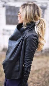 Fashion Window Beautiful Waterfall Black Leather Jacket Style Leather Jacket Style Happily Grey