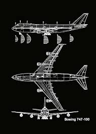 Boeing 747 100 Metal Poster Print Star Stary Displate Boeing 747 Aircraft Tattoo Boeing