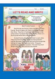 There are all sorts of friendships. Best Friends Forever Let S Read And Write Esl Worksheet By Phil Niro