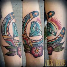 Maybe you would like to learn more about one of these? Traditional Horeseshow And Diamond Tattoo By Zack Taylor At Evermore Tattoo In Los Angeles Ca Diamond Tattoos Evermore Tattoo Tattoos