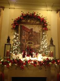 Family Room Fireplace Decorated For Christmas Lantern Christmas Decor Christmas Apartment Fun Christmas Decorations