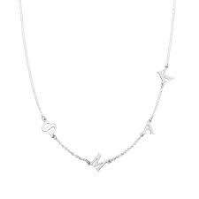Sideways Initial Necklace Small Sideways Letter Pendant