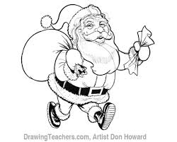 (step 2) draw a backwards c. Images Of Drawing Santa Cartoon Pictures