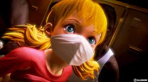 hanzohatori, penny (inspector gadget), illusion soft, inspector gadget,  tied up, highres, 1girl, 3d, black skin, blonde hair, bound, breasts,  breasts out, colored skin, crying, crying with eyes open, dark