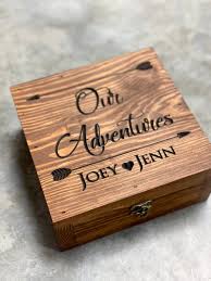 Our Adventures Box Gift Box Keepsake Box Wooden Gift Etsy Keepsake Boxes Wooden Gifts Trendy Gift Idea