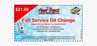 99 Oil Change Coupon 12 31 2016 Fast Track Png Image Transparent Png Free Download On Seekpng