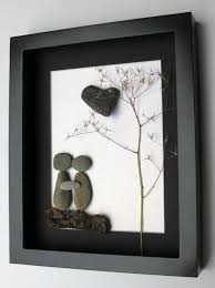 Ein Bild Mit Menschen Aus Steinen Pebble Art Rock Crafts Stone Crafts