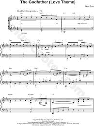 The Godfather Love Theme From The Godfather Sheet Music Piano Solo In C Minor Download Print Sheet Music The Godfather Violin Music