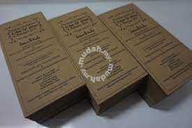 Kad kahwin•wedding invitations on instagram: Diy Kad Kahwin Dengan Kertas Kraft Ayue Idris