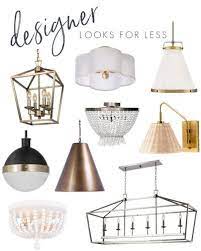 Interior Design Looks For Less Gold Pendant Lighting White Light Fixture Cone Pendant Light