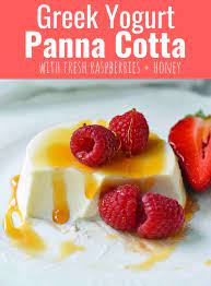 Greek Yogurt Panna Cotta Recipe A Silky Smooth Creamy Greek Yogurt Panna Cotta Recipe With Fre Greek Yogurt Recipes Yogurt Dessert Recipes Panna Cotta Recipe