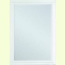 Erias Home Designs Moonlight 29 In X 41 In Beveled Edge Mirror In White Wood Model 204116 Store Sku 419420 Write The First Review 59 99 Ea Each