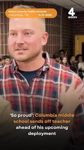 Students, teachers and staff lined the halls of EA Cox Middle School to  send off Mr. Gobbell ahead of his deployment.