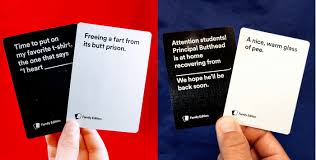 But mostly, it's really a fun game to have a great evening with your friends. Kids Review New Cards Against Humanity Family Edition Card Game