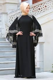 Neva Style Evening Dress Lace Detailed Black Hijab Dress