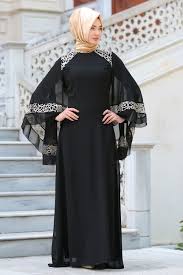 neva style evening dress lace detailed black hijab dress