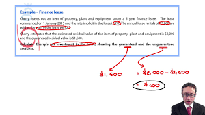 Ifrs 16 Lessor Accounting Finance Lease Cima F2 Youtube