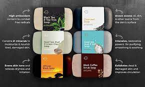 Amazon Com O Naturals 6 Piece Black Soap Bar Collection 100 Natural Organic Ingredients Helps Treat Acne Repairs S Moisturizer Skin Moisturizer Bar Soap