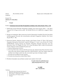 Contoh Surat Pemutusan Kontrak Sewa Gedung