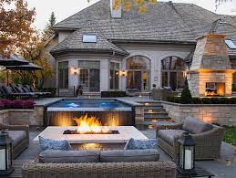 Garden fireplaces and fire pits, regardless of whether they are by the pool or in any other environment, bring a special aura of every garden. Fire Water Combo In 15 Traditional Pools With Fire Pits Home Design Lover