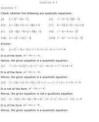 Ncert Solutions For Class 10th Maths Chapter 4 Quadratic Equations Quadratics Quadratic Equation Math
