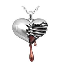 Silver Toned Stainless Steel Bleeding Heart Necklace 17 19 Adjustable Chain Cu12gk5dx63 Evil Eye Necklace Gold Gothic Jewelry Caged Necklace