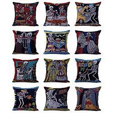 As an accessory to your bed room, or as a decorative but useful piece in your living room. Set Of 10 Cushion Covers Sugar Skull Skeleton Decorative Pillow Slipcovers Pillow Slip Covers Cushion Covers Decorative Pillows