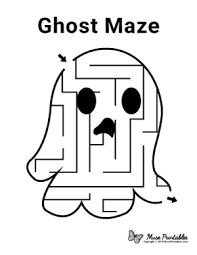 Make a splash with this shark maze printable! Free Printable Halloween Mazes