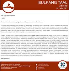 Manila, philippines—more volcanic earthquakes were recorded in taal volcano, according to the philippine institute of volcanology and seismology (phivolcs). Phivolcs Dost On Twitter Taal Volcano Advisory 4 July 2021 4 15 P M Taalvolcano Https T Co 2wrjzyt1zd