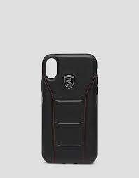 Ferrari official licensed high quality product with seal on every package. Ferrari Rigid Black Leather Case With Stitching For Iphone X And Xs Unisex Ferrari Store