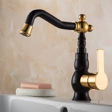 Take a look at this unique bathroom wall light fixture which combines the brushed gold and black in perfect harmony. Black Gold Bathroom Faucet Bathroom Washbasin Faucet Gold Space Aluminum Basin Faucet Hot Cold Mixer Tap Torneira Cozinha Crane Basin Faucets Aliexpress