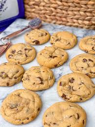 For the cookies to stay chewy, they need to be left on the cookie sheet until cool. Lavender Chocolate Chip Cookies