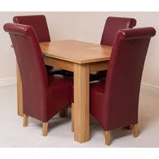 Looking for a dining table and 4 chairs? Hampton Dining Set With 4 Burgundy Chairs Oak Furniture King